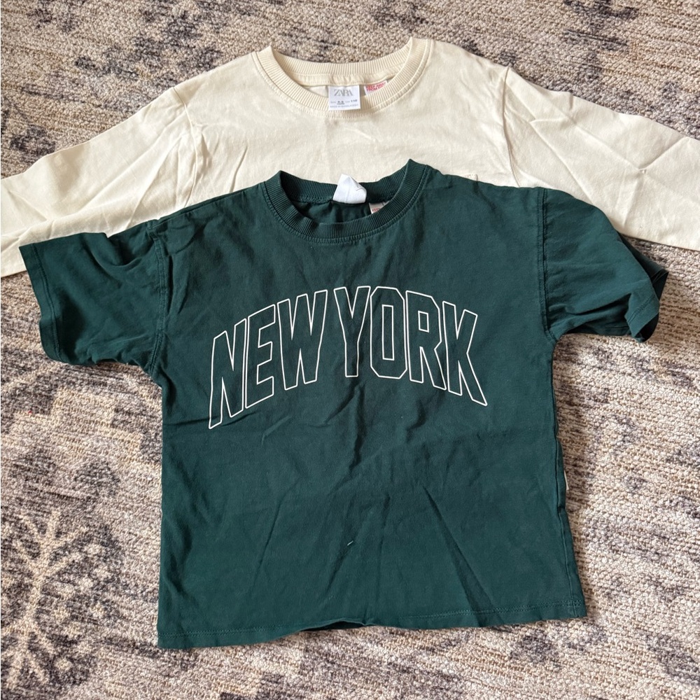 ZARA Green 'New York' Kids T-Shirt BUNDLE